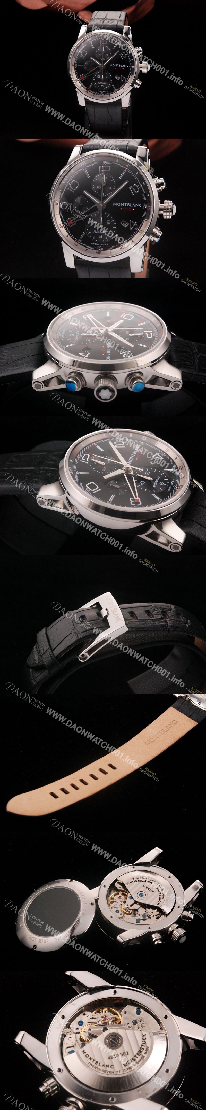 레플리카 [몽블랑] 남성용 타임워커 크로노 SS 블랙 다이얼 43mm MON4230