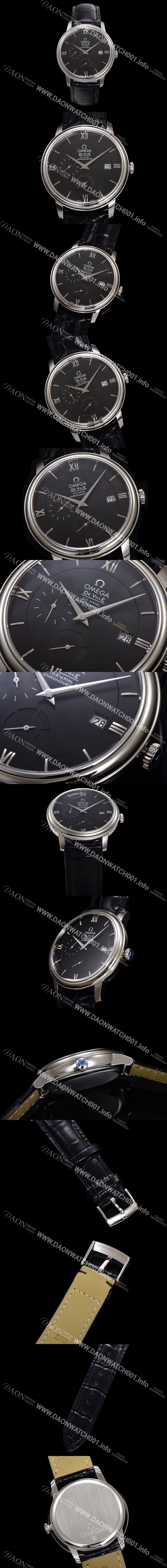 레플리카 [오메가] 남성용 드빌 424.13.40.21.01.001 프레스티지 코-액시얼 39.5mm 오토매틱 Cal.2627 타입 블랙 다이얼 omg0161