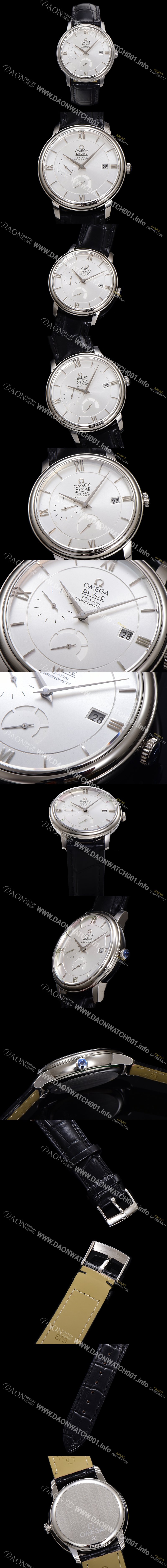 레플리카 [오메가] 남성용 드빌 424.13.40.21.02.001 프레스티지 코-액시얼 39.5mm 오토매틱 Cal.2627 타입 실버 다이얼 omg0163