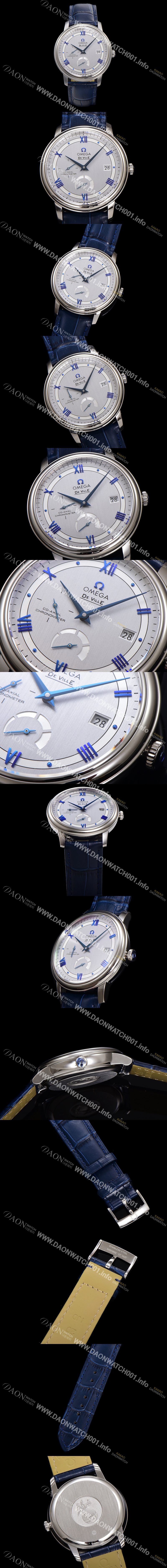 레플리카 [오메가] 남성용 드빌 424.13.40.21.02.003 프레스티지 코-액시얼 39.5mm 오토매틱 Cal.2627 타입 빈티지 실버 다이얼 omg0165