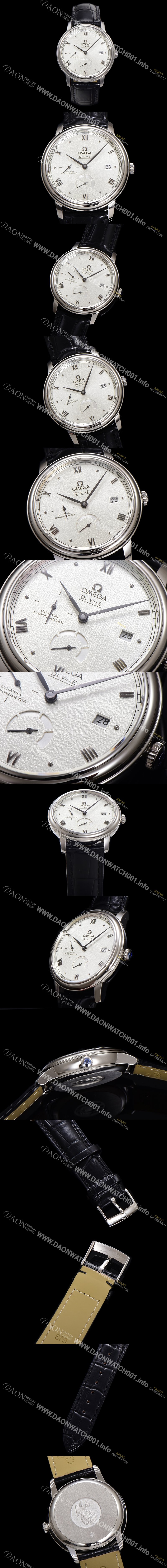 레플리카 [오메가] 남성용 드빌 424.13.40.21.02.005 프레스티지 코-액시얼 39.5mm 오토매틱 Cal.2627 타입 실버 선버스트 다이얼 omg0167