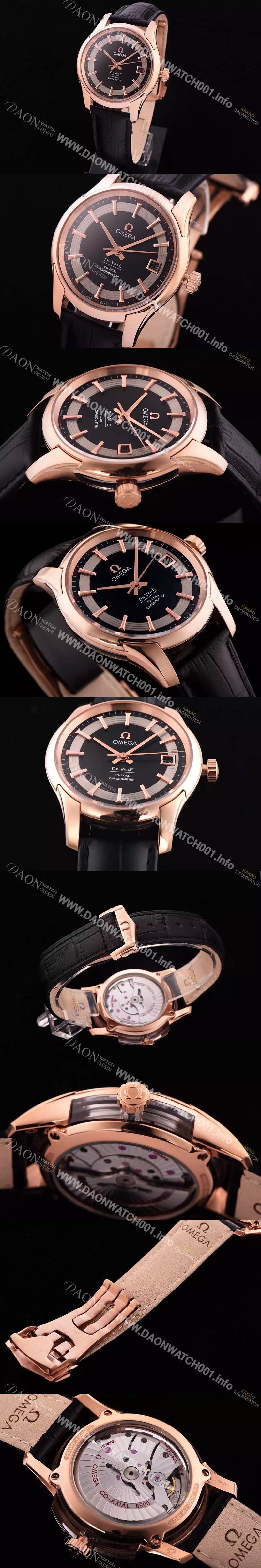 레플리카 [1:1수제공정형 무브 UP!] 남성용 [오메가] 남성용 드빌 아워비전 워치 41mm 블랙다이얼 OMG01104