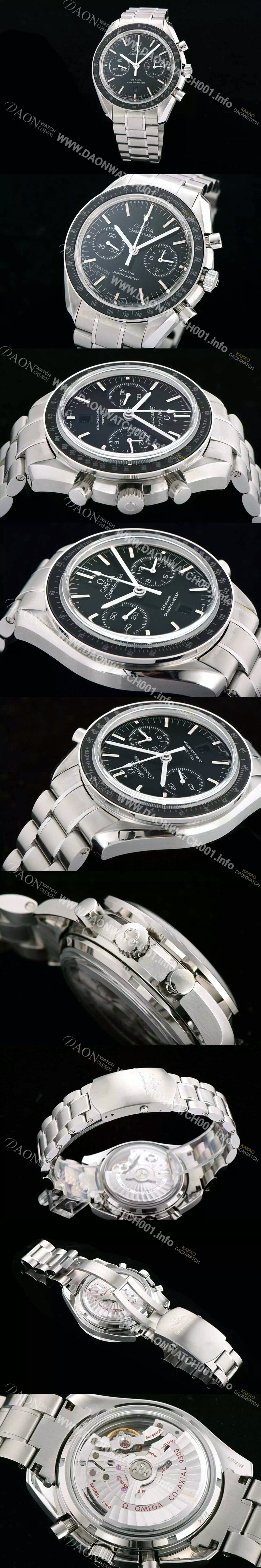 레플리카 [오메가] 남성용 스피드마스터 크로노그래프 블랙다이얼 블랙베젤 OMG0102