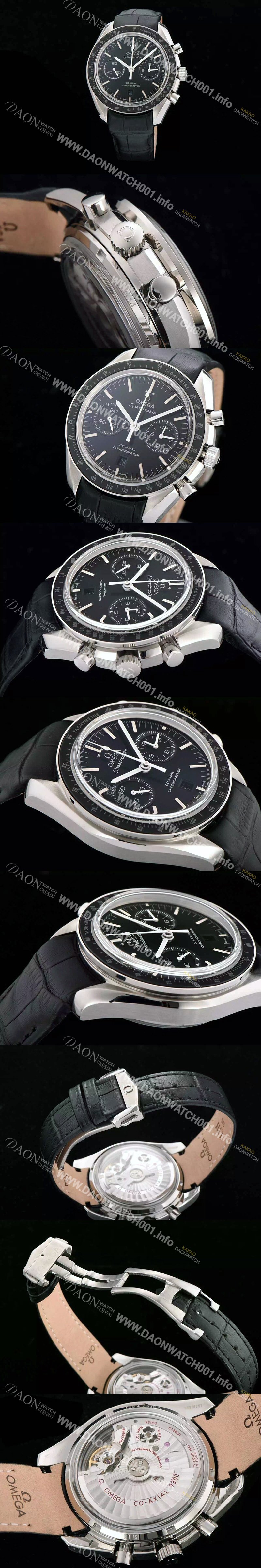 레플리카 [오메가] 남성용 스피드마스터 크로노그래프 블랙다이얼 블랙베젤 OMG0101