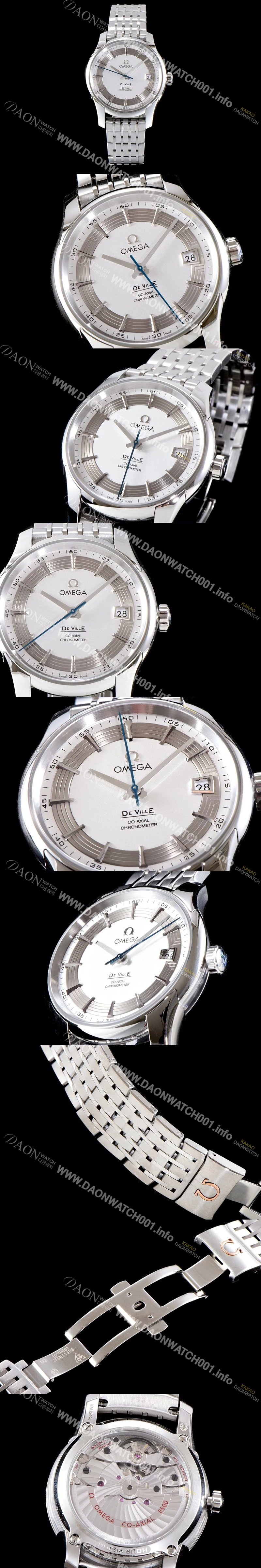 레플리카 [오메가] 남성용 드빌 8500 오토매틱 무브먼트 화이트 다이얼 OMG0152