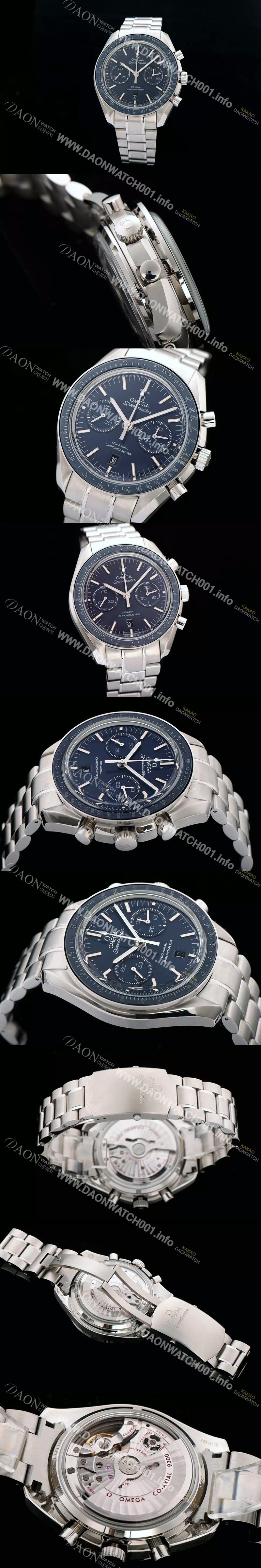 레플리카 [오메가] 남성용 스피드마스터 크로노그래프 블루다이얼 OMG0153
