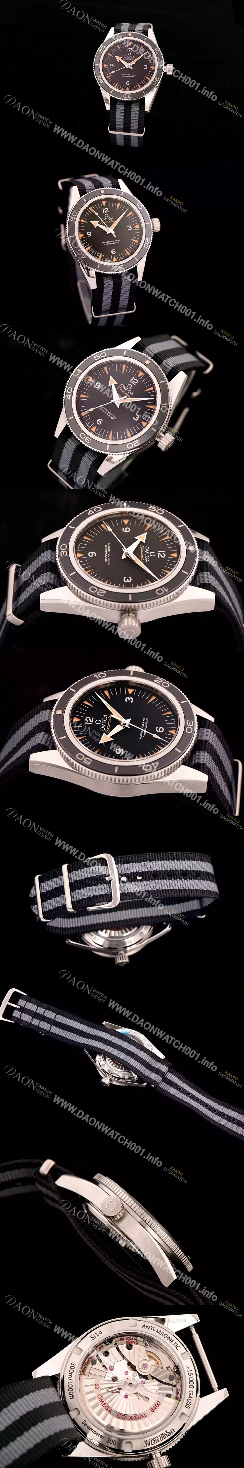 레플리카 [오메가] 남성용 제임스본드007 2015/S 인기상품 시마스터 코엑시얼 리퀴드 메탈 블랙다이얼 OMG0115