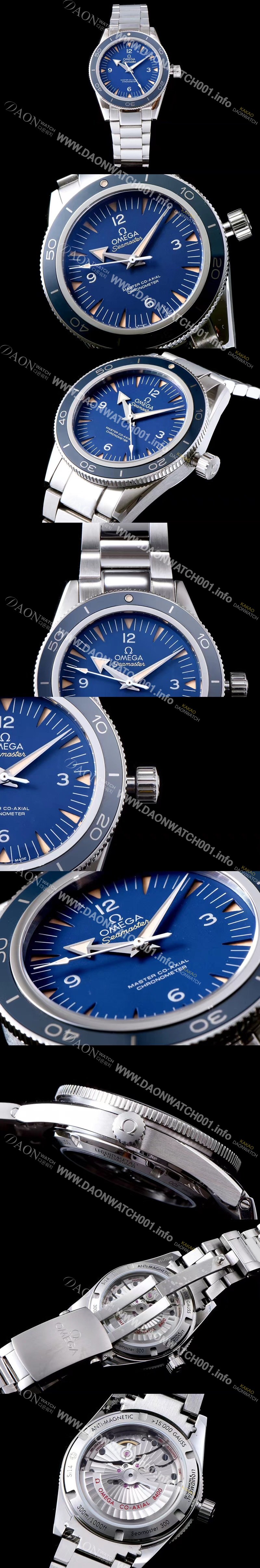 레플리카 [오메가] 남성용 제임스본드007 2015/S 인기상품 시마스터 코엑시얼 리퀴드 메탈 블루다이얼 OMG0104