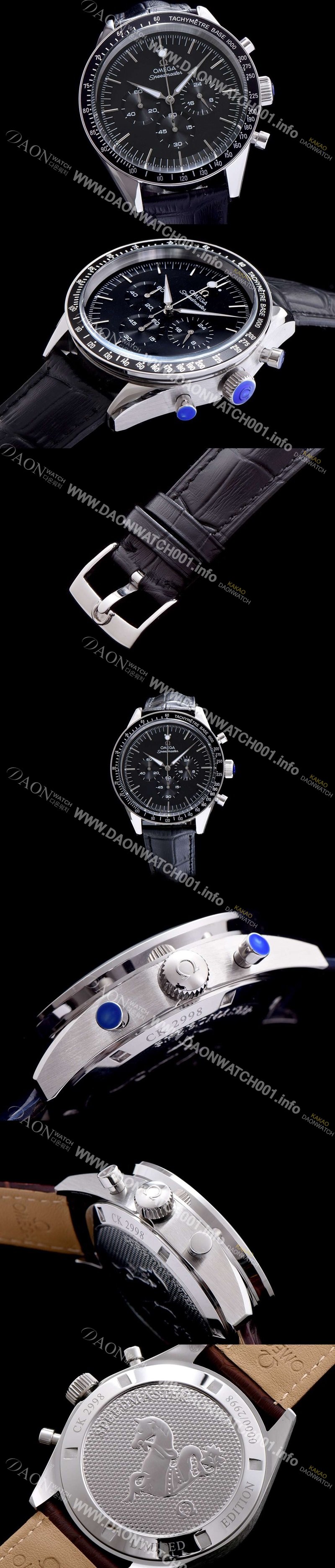 레플리카 [오메가] 남성용 스피드마스터 블랙 다이얼 일본쿼츠 OMG0003