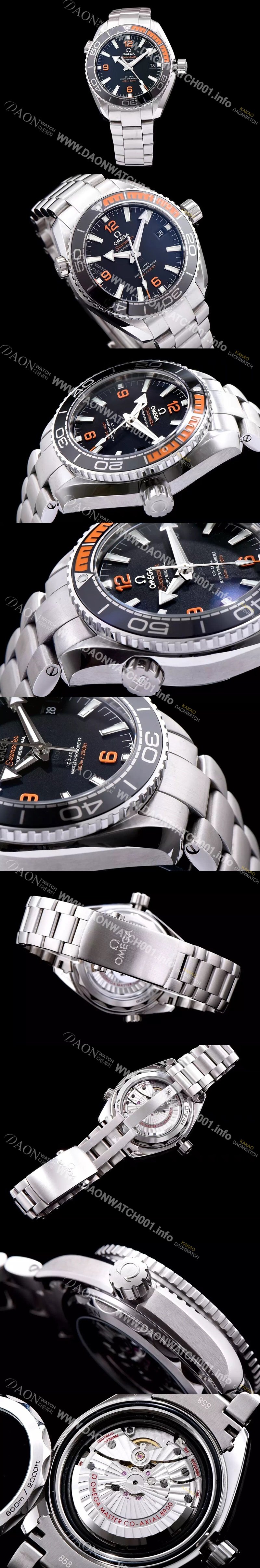 레플리카 [오메가] 남성용 시마스터 블랙 다이얼 오토매틱 무브먼트 OMG0341