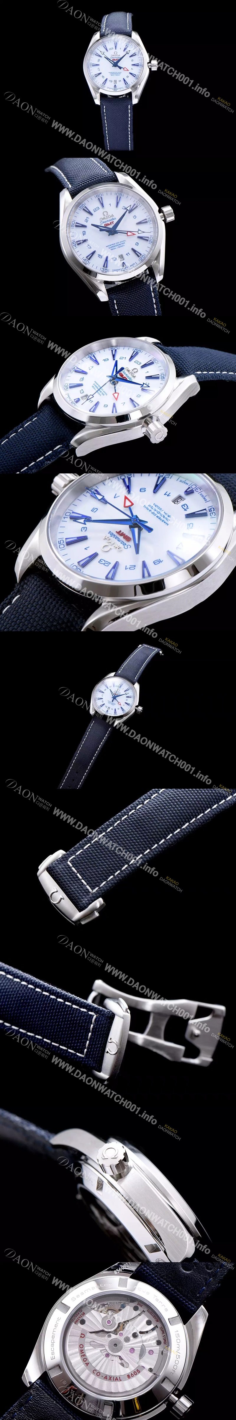 레플리카 [오메가] 남성용 시마스터 지엠티 화이트 다이얼 오토매틱 무브먼트 OMG0314