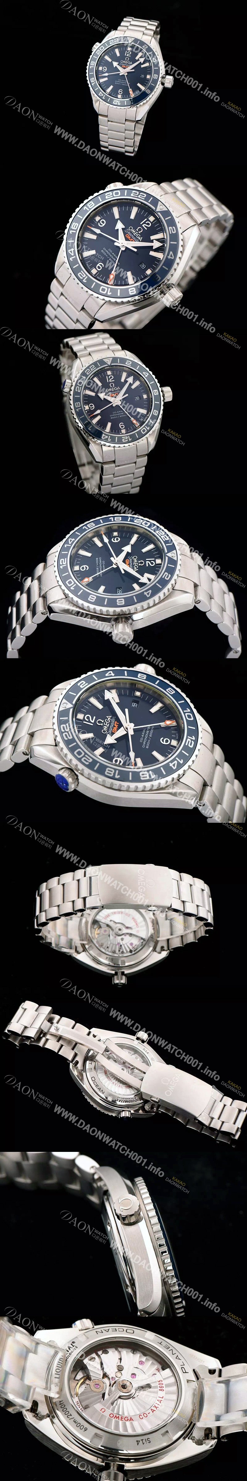 레플리카 [오메가] 남성용 시마스터 플래닛 오션 코엑시얼 지엠티 블루다이얼 오토매틱 무브먼트 OMG0311