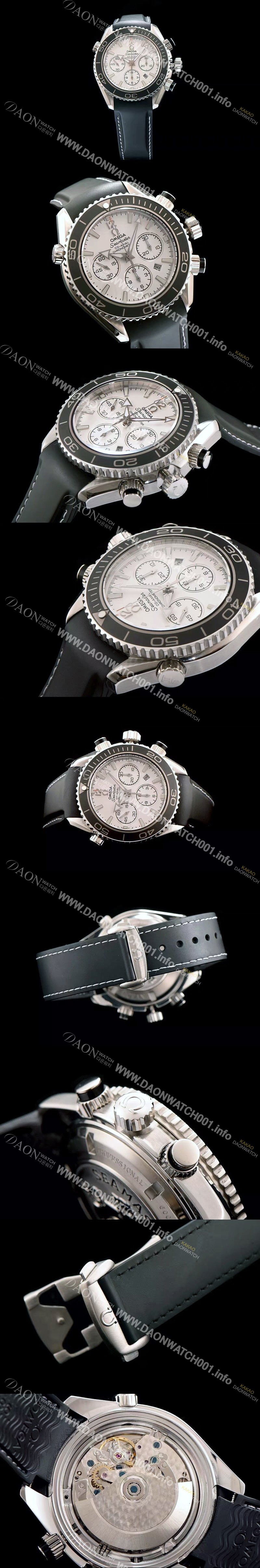 레플리카 [오메가] 남성용 시마스터 코엑시엘 222.32.38.50.01 18k 로즈골드 크로노그래프 화이트 다이얼 오토매틱 무브먼트 OMG00015