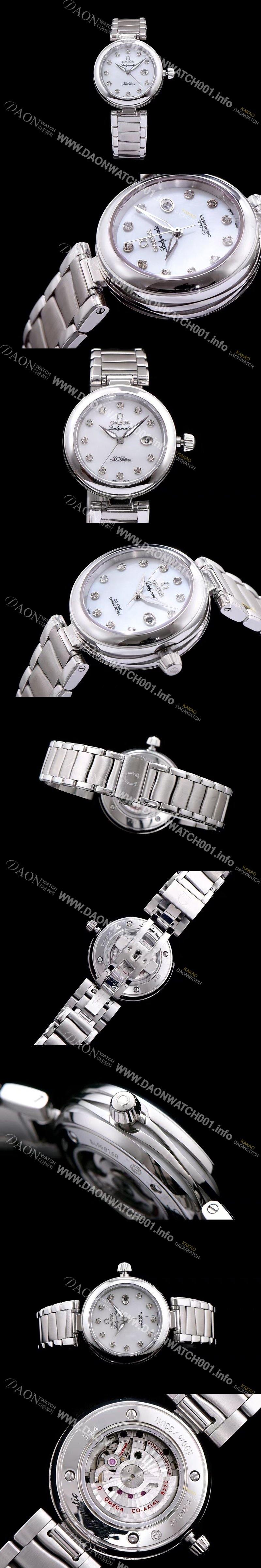 레플리카 [오메가] 여성용 드빌 레이디메틱 신제품!! 425.30.34.20.55.002 화이트 자게 다이얼 쥬얼 다이아몬드 인덱스 브레이슬릿 오토매틱 무브먼트 OMG0030