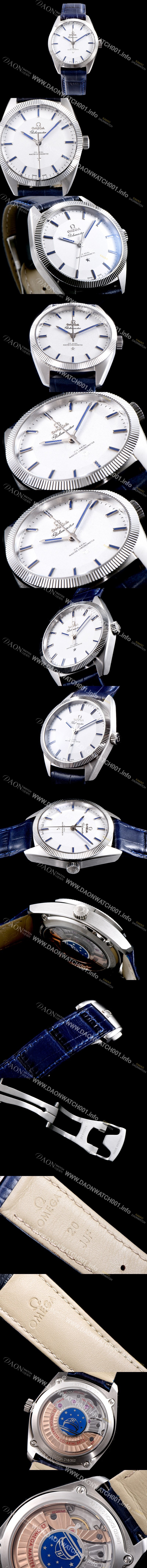 레플리카 [오메가] 남성용 컨스틸레이션 130.93.39.21.99.001 글로브마스터 오메가 코-액시얼 마스터 크로노미터 화이트 다이얼 오토매틱 무브먼트 OMG00013