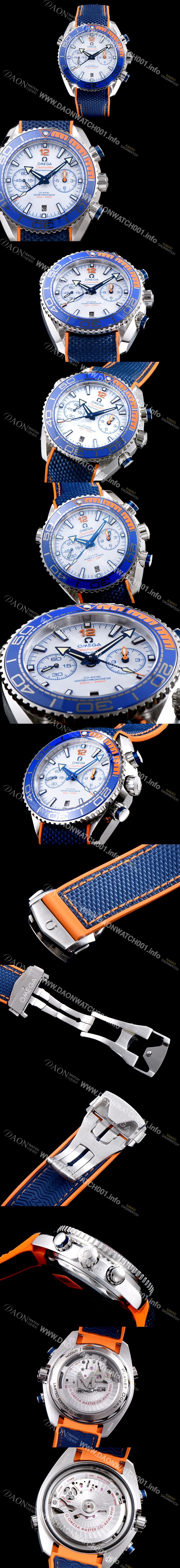 레플리카 [오메가] 남성용 시마스터 플래닛 오션600M 215.32.46.51.04.001 OM사 코-액시얼 마스터 크로노미터 크로노그래프 화이트다이얼 오토매틱 무브먼트 OMG0002