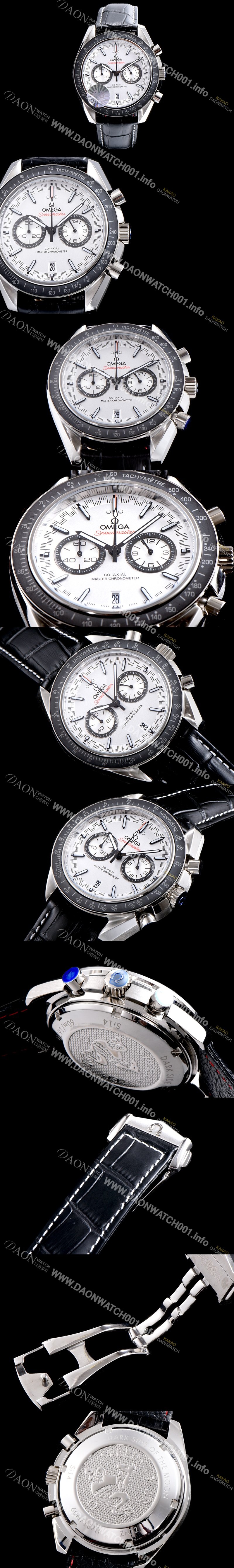 레플리카 [오메가] 남성용 스피드마스터 329.33.44.51.04.001 레이싱 코-액시얼 마스터 크로노미터 타키미터 크로노그래프 화이트 다이얼 일본 수입산 쿼츠 무브먼트 OMG00003
