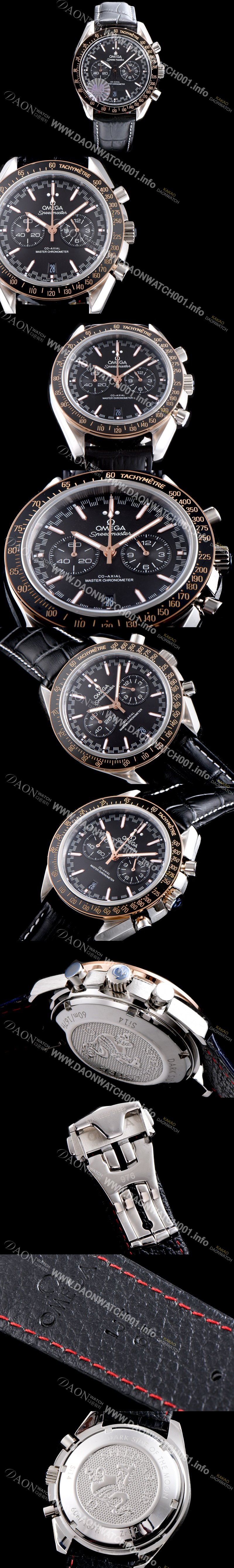 레플리카 [오메가] 남성용 스피드마스터 329.32.44.51.01.001 레이싱 코-액시얼 마스터 크로노미터 타키미터 크로노그래프 블랙 다이얼 일본 수입산 쿼츠 무브먼트 OMG00001