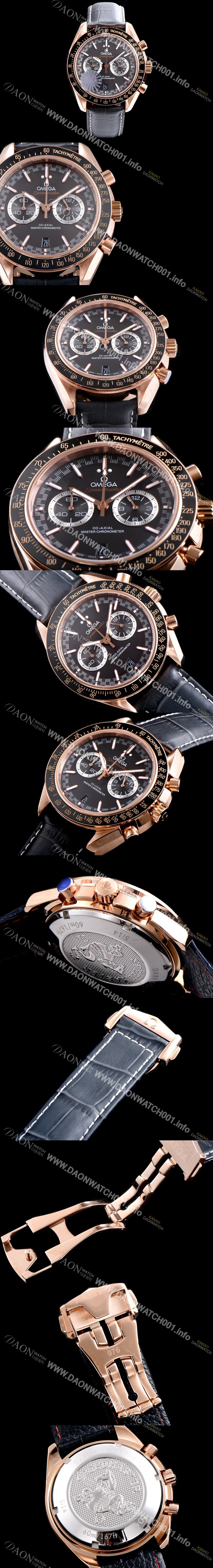 레플리카 [오메가] 남성용 스피드마스터 329.53.44.51.03.001 18K 로즈골드 레이싱 코-액시얼 마스터 크로노미터 타키미터 크로노그래프 그레이 다이얼 일본 수입산 쿼츠 무브먼트 OMG0542