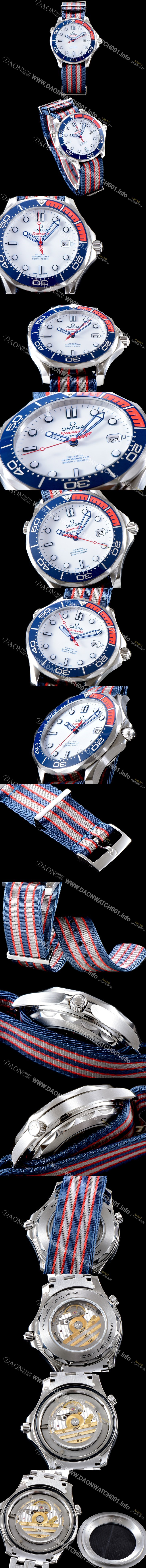 레플리카 [오메가] 남성용 시마스터 212.32.41.20.04.001 VS사 다이버 300M 코-액시얼 41MM 커맨더즈 워치 화이트 다이얼 오리지날 동일 타입 1:1수제공정형 튜닝 오토매틱 무브먼트 OMG0521