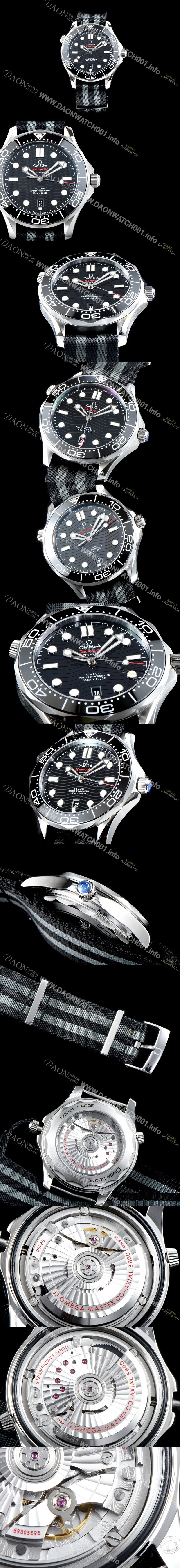 레플리카 [오메가] 남성용 시마스터 231.10.43.22.03.001 다이버 300M 오메가 코-액시얼 마스터 크로노미터 블랙 다이얼 오토매틱 무브먼트 OMG0521