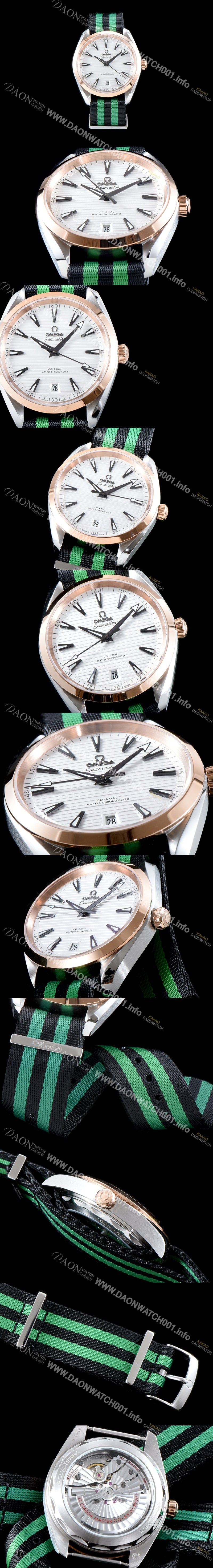 레플리카 [오메가] 남성용 신제품 UP!!시마스터 220.10.41.21.06.001 아쿠아 테라150M 코-액시얼 41MM 크로노미터 화이트 티크 다이얼 오토매틱 무브먼트 OMG0501