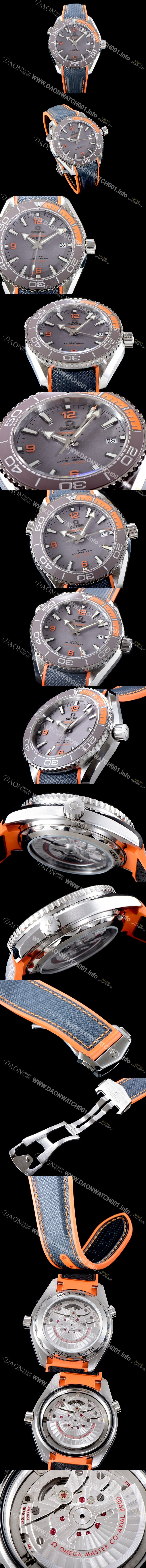 레플리카 [오메가] 남성용 신형 그레이 다이얼 UP!! 씨마스터 플래닛 오션600M 코-액시얼 마스터 크로노미터 43.5MM 오토매틱 무브먼트 OMG01101