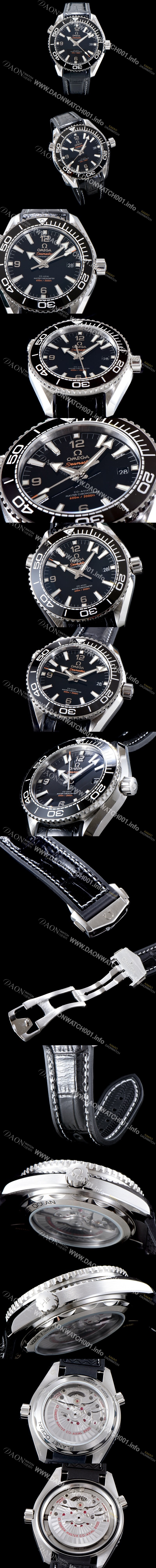 레플리카 [오메가] 남성용 뉴 신형-블랙 레더&우레탄 스트랩UP!! 씨마스터 플래닛 오션600M 코-액시얼 마스터 크로노미터 43.5MM 블랙 다이얼 오토매틱 무브먼트 OMG0112
