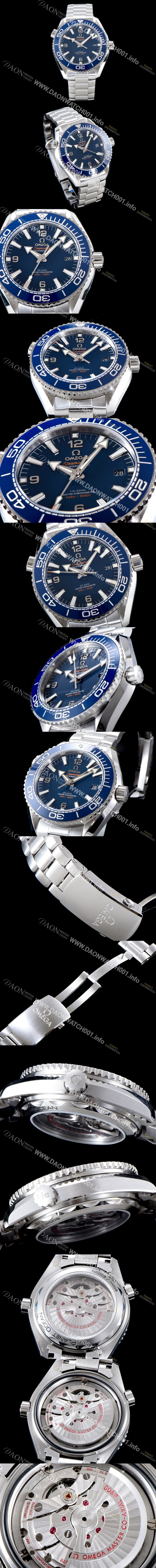 레플리카 [오메가] 남성용 최신버전 업그레이드형!! 씨마스터 플래닛 오션600M 코-액시얼 마스터 크로노미터 43.5MM 블루 다이얼 오토매틱 무브먼트 OMG0111