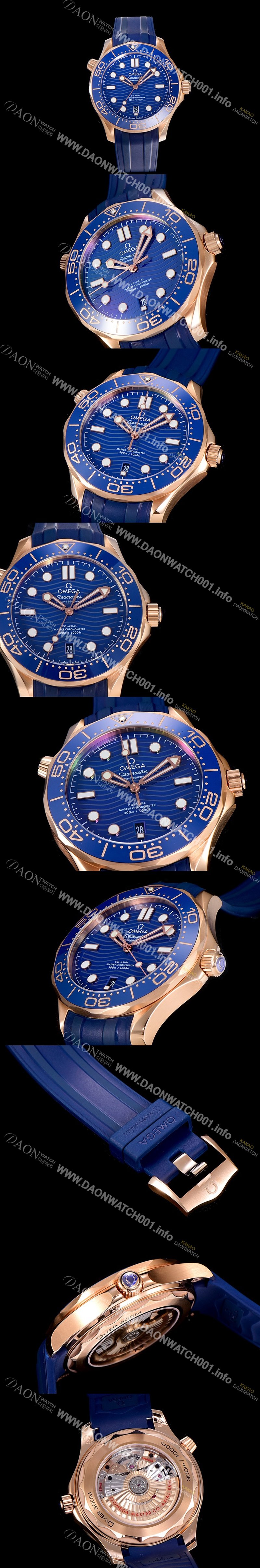 레플리카 [오메가]남성용 씨마스터 다이버 300M 210.22.42.20.03.002 오토매틱 42mm 블루다이얼 OMG84360