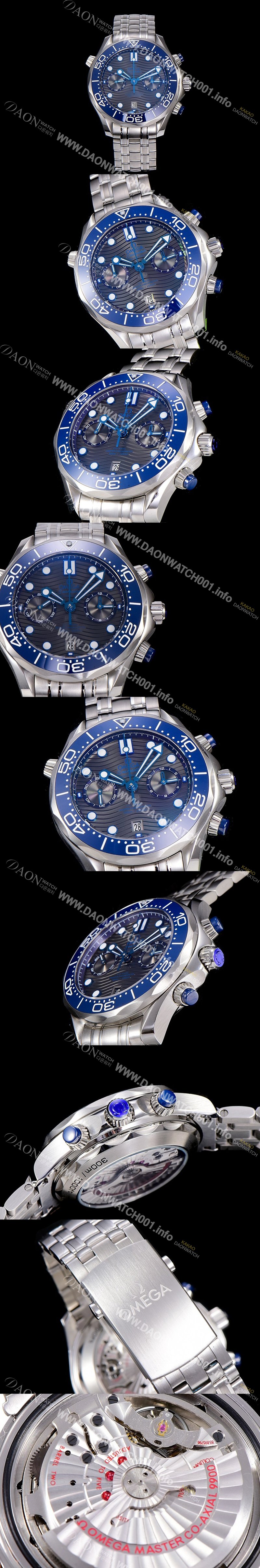 레플리카 [오메가]남성용 씨마스터 다이버 300M 마스터 크로노그래프 44mm 그레이다이얼 OMG51881