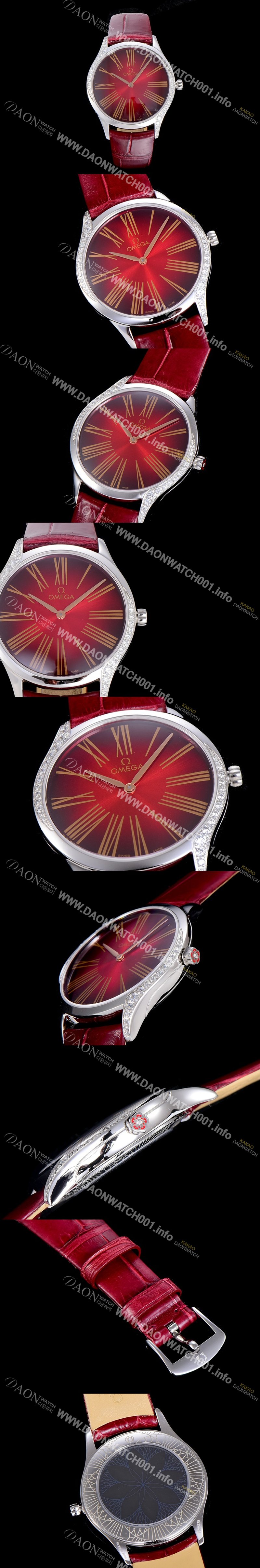 레플리카 [오메가]여성용 드빌 스틸 트레저 다이아몬드 36미리 쿼츠 래드다이얼 OMG70623