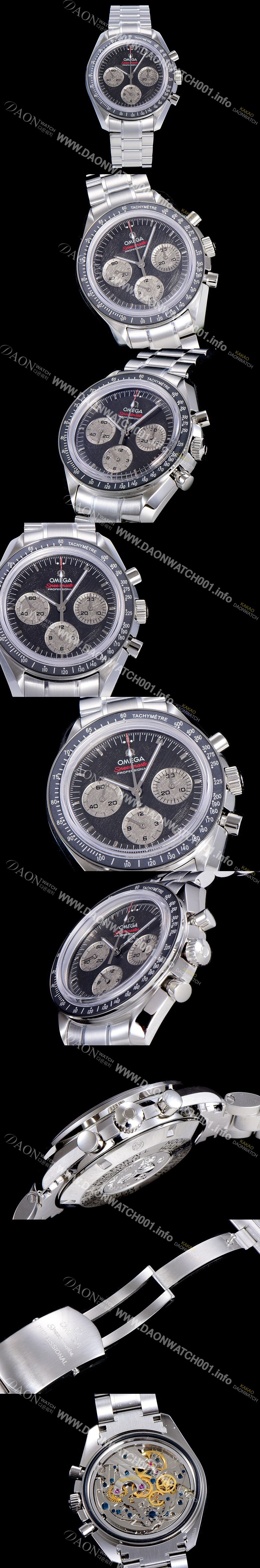 레플리카 [오메가] 남성용 스피드마스터 크로노그래프 아폴로 15 40주년기념 수동형 42미리 메탈줄 블랙다이얼 OMG79541