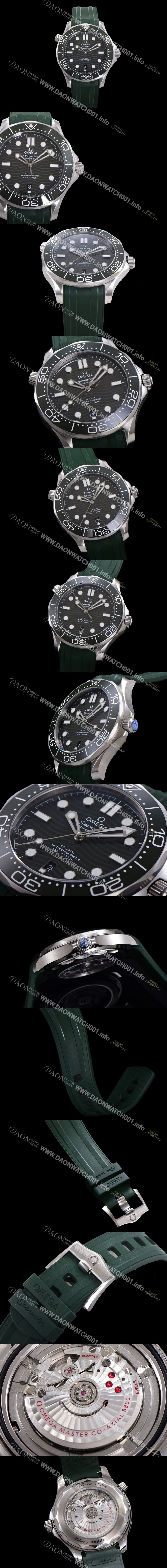 레플리카 [오메가] 남성용 신상출시! 210.32.42.20.10.001 씨마스터 다이버 300M 코-액시얼 마스터 크로노미터 오토매틱 Cal.8800 타입 42mm 메탈줄 그린다이얼 omg3129