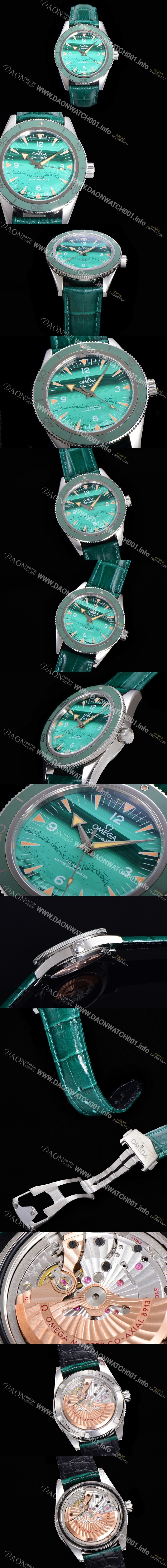 레플리카 [오메가]남성용 2021 씨마스터 300 Co-Axial 크로노미터 234.93.41.21.99.001 오토매틱 므브먼트 41mm 그린다이얼 OMG12788