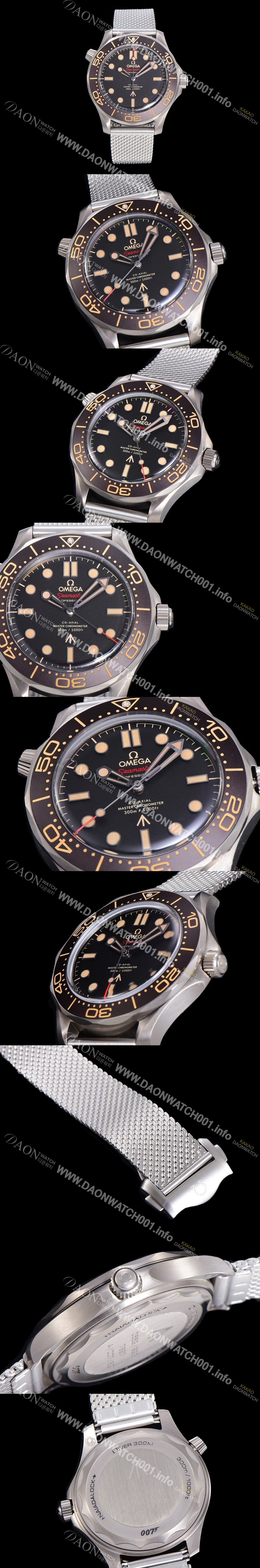 레플리카 [오메가]남성용 씨마스터 다이버 210.90.42.20.01.001 코‑액시얼 마스터 크로노미터 300 007 티타늄 42mm 오토메틱 브라운다이얼 OMG14495