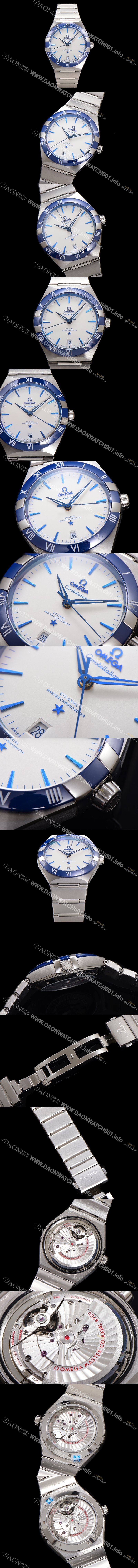 레플리카 [오메가] 남성용 1:1수제공정! 131.30.41.21.04.001 무브UP 컨스틸레이션 코-엑시얼 마스터 오토매틱 Cal.8900타입 41mm  메탈줄 화이트 다이얼 omg20176