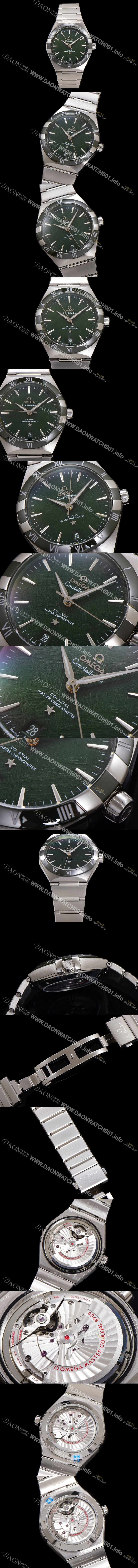 레플리카 [오메가] 남성용 1:1수제공정! 131.30.41.21.99.002 무브UP 컨스틸레이션 코-엑시얼 마스터 오토매틱 Cal.8900타입 41mm  메탈줄 그린 다이얼 omg20178
