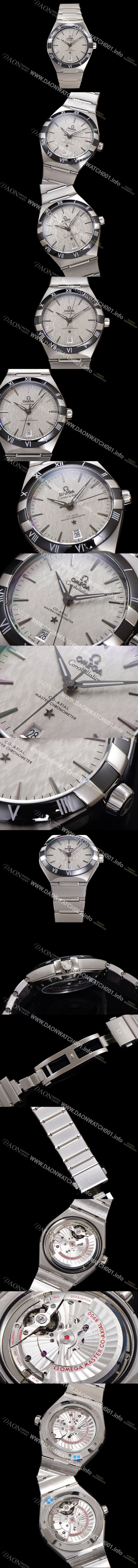 레플리카 [오메가] 남성용 1:1수제공정! 131.30.41.21.99.001 무브UP 컨스틸레이션 코-엑시얼 마스터 오토매틱 Cal.8900타입 41mm  메탈줄 그레이 다이얼 omg20179
