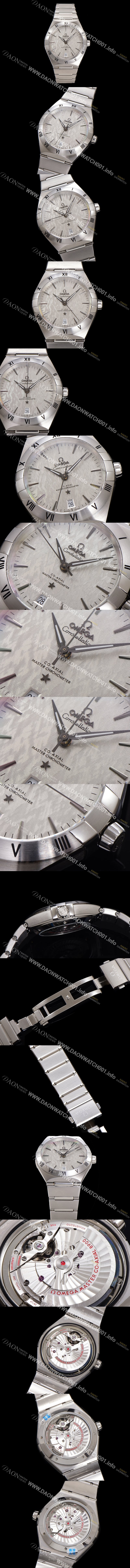 레플리카 [오메가] 남성용 1:1수제공정! 131.12.41.21.06.001 무브UP 컨스틸레이션 코-엑시얼 마스터 오토매틱 Cal.8900타입 41mm  메탈줄 그레이 다이얼 omg20181