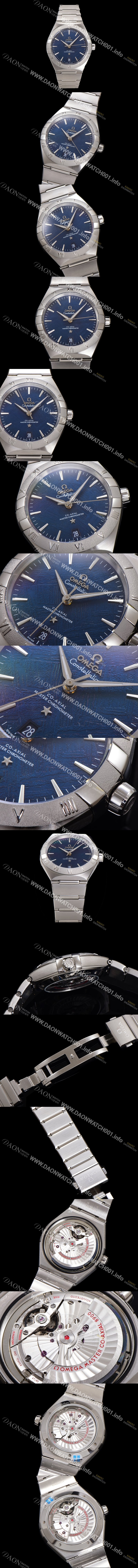 레플리카 [오메가] 남성용 1:1수제공정! 131.30.41.21.99.003 무브UP 컨스틸레이션 코-엑시얼 마스터 오토매틱 Cal.8900타입 41mm  메탈줄 블루 다이얼 omg20182