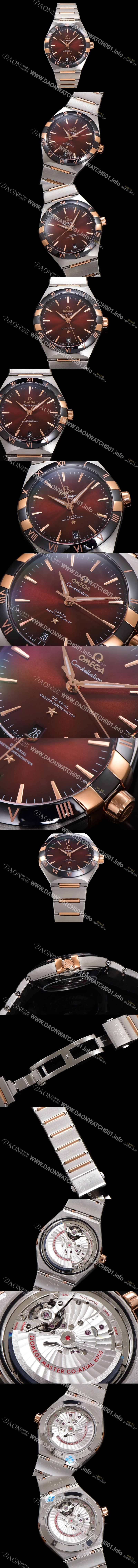 레플리카 [오메가] 남성용 1:1수제공정! 131.23.41.21.11.001 무브UP 컨스틸레이션 코-엑시얼 마스터 오토매틱 Cal.8900타입 41mm 18K 로즈골드 메탈줄 진 브라운 다이얼 omg20185