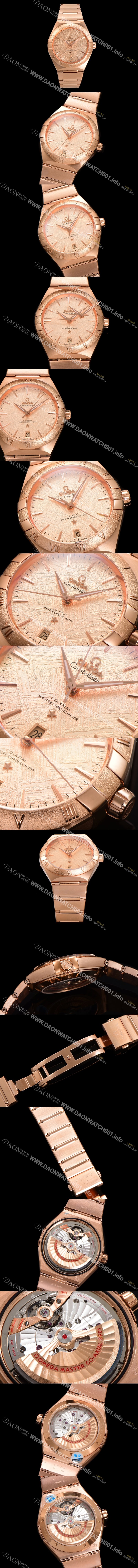 레플리카 [오메가] 남성용 1:1수제공정! 131.50.41.21.99.002 무브UP 컨스틸레이션 코-엑시얼 마스터 오토매틱 Cal.8900타입 41mm 18K 로즈골드 메탈줄 로즈골드 다이얼 omg20187