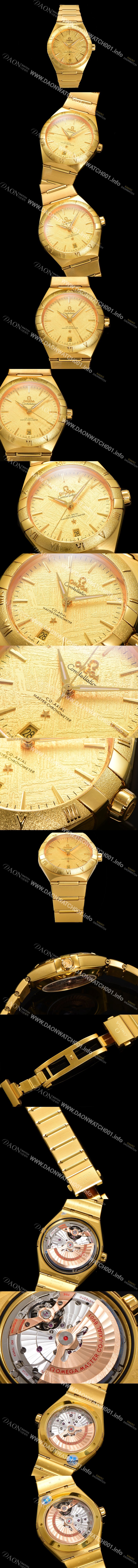 레플리카 [오메가] 남성용 1:1수제공정! 131.50.41.21.99.001 무브UP 컨스틸레이션 코-엑시얼 마스터 오토매틱 Cal.8900타입 41mm 18K 옐로우골드 메탈줄 골드 다이얼 omg20188