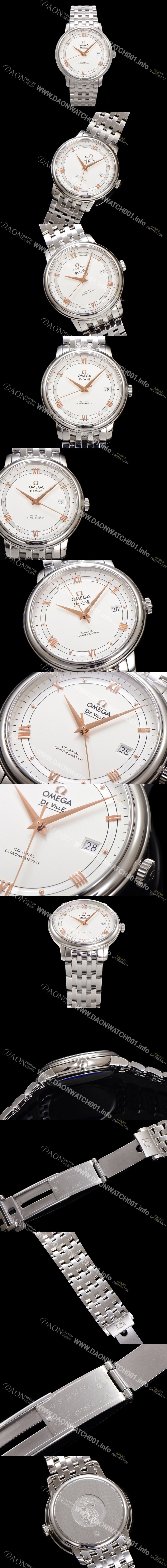 레플리카 [오메가] 남성용 드빌 프레스티지 424.10.40.20.02.002 오토매틱 Cal.8800타입 39.5mm 메탈줄 화이트 다이얼 omg20192