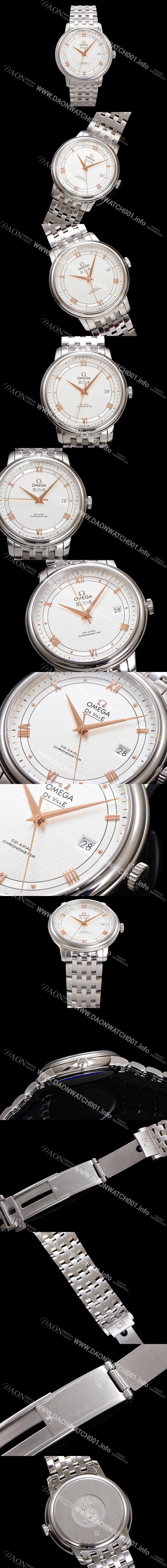 레플리카 [오메가] 남성용 드빌 프레스티지 424.10.40.20.02.004 오토매틱 Cal.8800타입 39.5mm 메탈줄 화이트 다이얼 omg20193