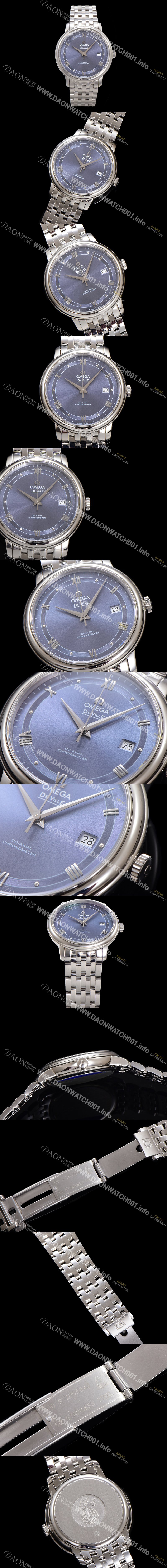 레플리카 [오메가] 남성용 드빌 프레스티지 424.10.40.20.03.002 오토매틱 Cal.8800타입 39.5mm 메탈줄 블루 다이얼 omg20196
