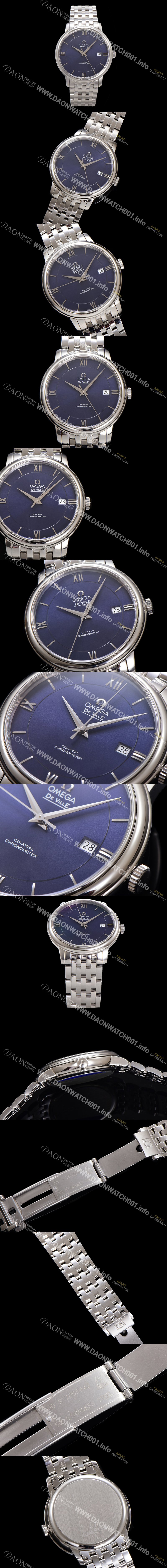 레플리카 [오메가] 남성용 드빌 프레스티지 424.10.40.20.03.001 오토매틱 Cal.8800타입 39.5mm 메탈줄 블루 다이얼 omg20197
