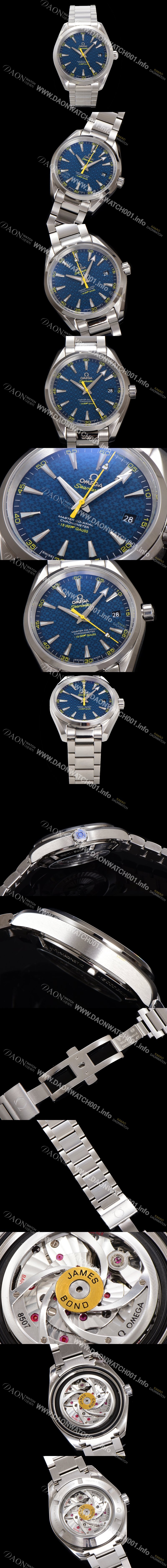 레플리카 [오메가] 남성용 씨마스터 231.10.42.21.03.004 아쿠아테라 제임스 본드 007 리미티드 에디션 15,007 Gauss 코-액시얼 41.5MM 크로노미터 블루 다이얼 오토매틱 무브먼트 omg20230