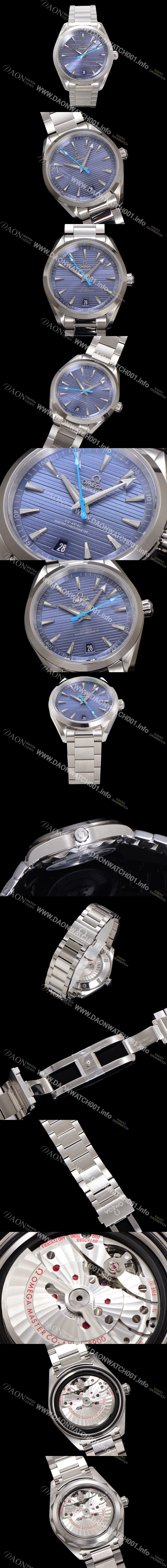 레플리카 [오메가] 남성용 씨마스터 220.10.41.21.03.002 아쿠아테라 코-액시얼 41mm 오토매틱 Cal.8900 타입 블루 다이얼 omg20236